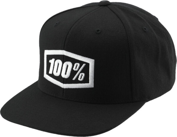 100% ICON Snapback Cap Black schwarz OS