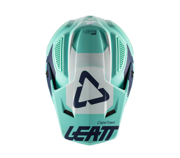 Motocrosshelm GPX 5.5 Composite grün-blau-weiss 2XL