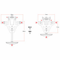HIGHSIDER AKRON-RS PRO, Kennzeichenhalter Universal Typ 3, inkl. Kennzeichenbeleuchtung