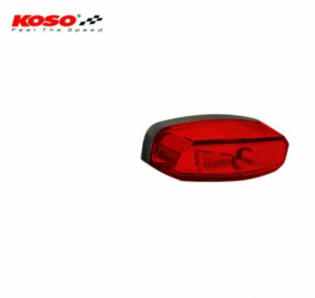 LED-Rücklicht "HAWKEYE" | rot | mit KZB 30 mm | Maße: H 17 x B 50,2 x T 23, mm | E-geprüft