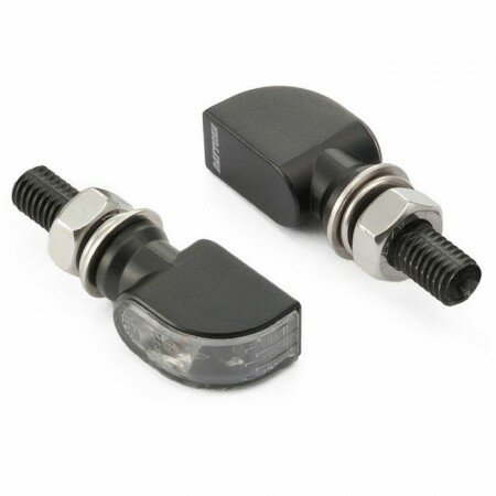 LED-Blinker D-Light "MINI1" | Alu | schwarz M8 | Paar | L 30 x T 17 x H 12mm | E-geprüft