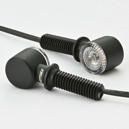 LED-Blinker D-Light "MINI2" | Alu | schwarz M8 | Paar | L 45 x T 15 x H 15mm | E-geprüft