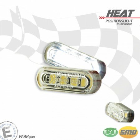 LED-Einbau-Positionslichtset "Heat" | klar Paar | Maße: B 21,5 x H 8,5 x T 11,5mm | E-geprüft