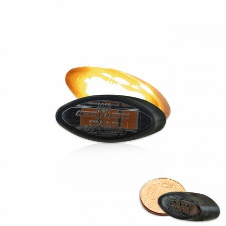 SMD-Einbaublinkerset "Cateye" | getönt | Paar Maße: L 17 x H 8 x  T 8,5 mm | E-geprüft