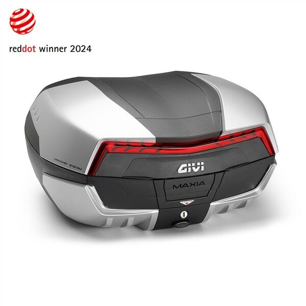 GIVI V58 Maxia 5 Monokey Topcase - titan - mit rotem Reflektor