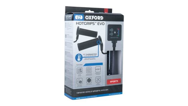 Oxford Hotgrips Evo Heizgriffe Sports, Grifflänge 123 / 114 mm schwarz