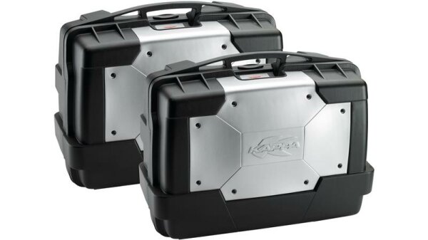 Kappa KGR33 GARDA Koffer schwarz/silber, Satz