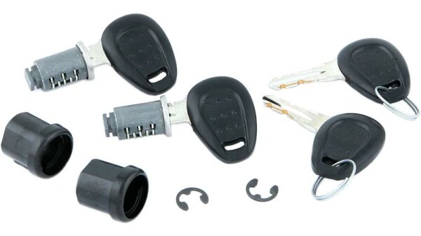 Kappa  Schlüssel-Set Schlüssel-Set für 2 Koffer = 4 Schlüssel schwarz inkl. 2 Schließzylinder und 2 Kappen