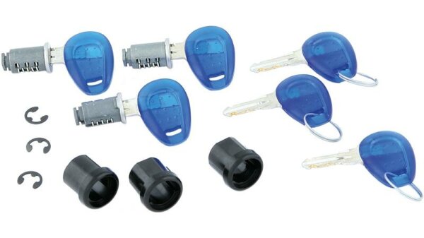 Kappa  Schlüssel-Set Schlüssel-Set für 3 Koffer = 6 Schlüssel blau inkl. 3 Schließzylinder und 3 Kappen