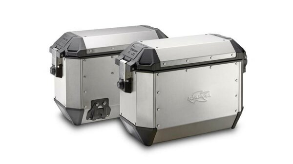 Kappa KMS36 K-Mission Seitenkoffer Satz, silber, One-Key-Schließung