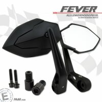 Lenkerendenspiegel "FEVER" | schwarz | M16 Yamaha