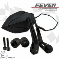 Lenkerendenspiegel "FEVER" | schwarz | M8 Kawasaki