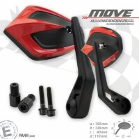 Lenkerendenspiegel "MOVE" | M16 Yamaha | rot