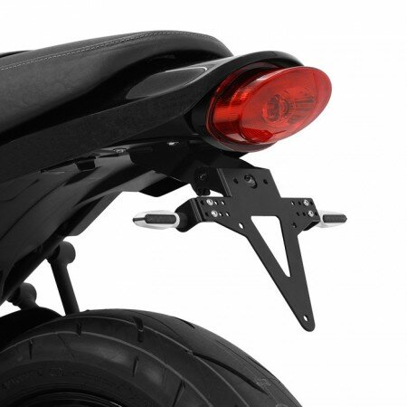 Kennzeichenhalter | KAWASAKI Z650RS | 22- verstellbar, schwarz, inkl. Reflektorhalter