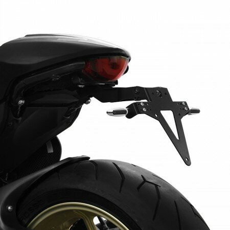 Kennzeichenhalter | DUCATI Scrambler 800 | 17- verstellbar | schwarz | inkl. Reflektorhalter