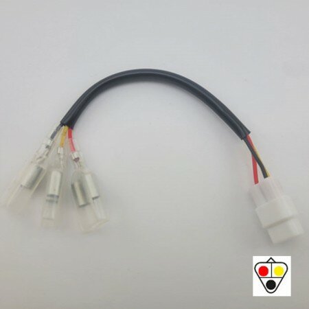 Adapterkabel "Rücklicht" | Yamaha 3 Kabel Japan-2er-Rundstecker weiblich Ø 3,5mm