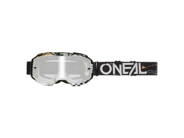 ONeal B-10 Goggle ATTACK black/white - silver mirror
