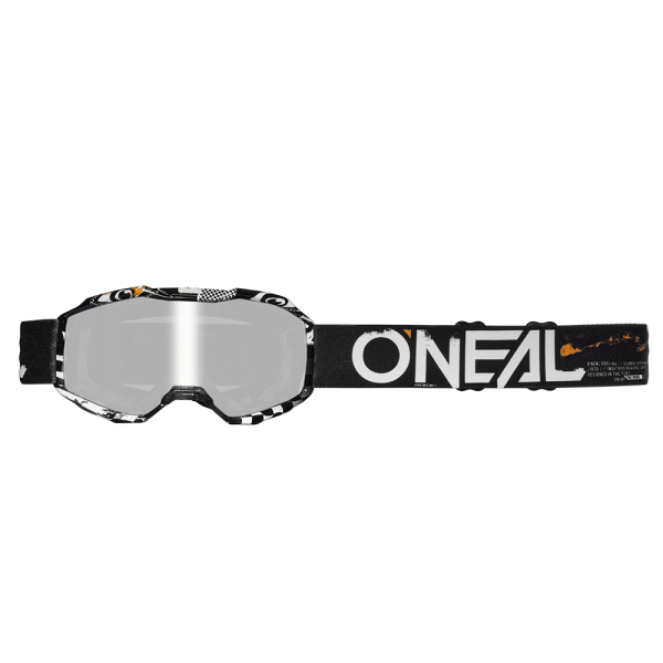 ONeal B-10 Youth Goggle ATTACK black/white - silver mirror
