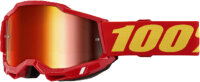 100% ACCURI 2 Goggle Red - Mirror Red Lens