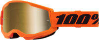 100% STRATA 2 Goggle Neon Orange - Mirror Gold Lens