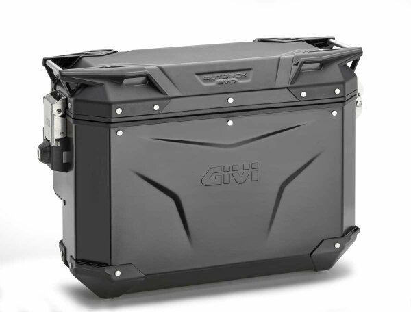 GIVI Alu-Seitenkoffer Trekker Outback Evo 33 - rechts - seitl. versetzt / schwarz / 33L / Max Zulad. 10 kg
