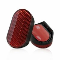 Gabelklebereflektor "Curved" | abgerundet | rot