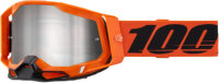 100% Racecraft 2 Goggle Neon Orange - Mirror Silver flash...