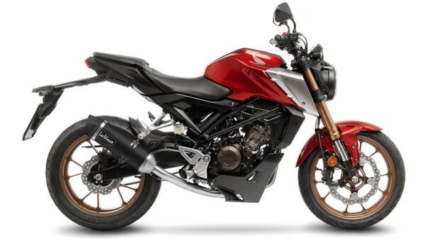 LEOVINCE SBK LV ONE EVO BLACK 1/1 HONDA CB 125 R INOX with catalyst Baujahr: 2021-2023 EURO 5