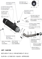 LEOVINCE SBK LV ONE EVO BETA RR 4T 125 LC / MOTARD INOX Baujahr: 2021-2023 EURO 5