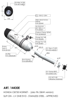 LeoVince LV ONE EVO Edelstahl HONDA CB 750 Hornet 23-