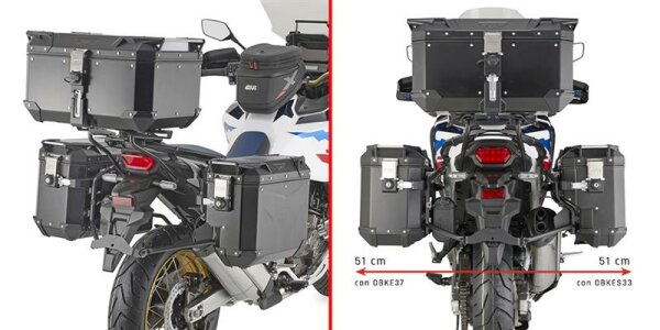 GIVI Seitenkoffer-Träger f. Monokey-CAM-Side Koffer mit seitl. Versatz rechts - für versch. Honda Modelle