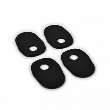 Indy Spacer | Suzuki | GSX-S750 | GSX-8S | R1000R schwarz | Stahl | M8 | 4 Stck | Maße L 41 x B 28mm