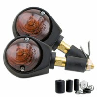 Ochsenaugen-Blinker | schwarz-matt | 7/8" + 1"...