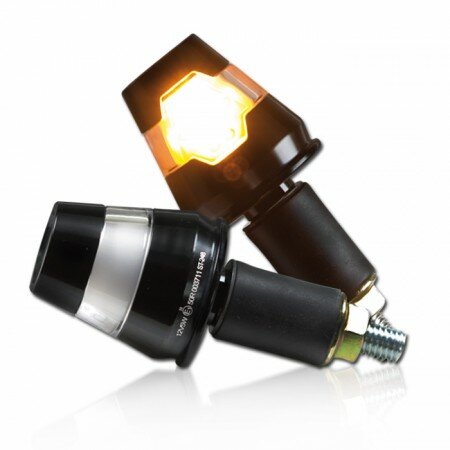 LED-Lenkerendenblinker "CONIC" | schwarz | ALU Paar | 7/8 + 1" und Alu-Lenker | E-geprüft