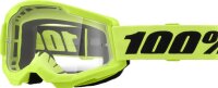 100% STRATA 2 Goggle Neon Yellow - Clear Lens