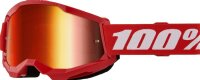 100% STRATA 2 Goggle Red - Mirror Red Lens