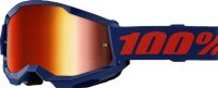 100% STRATA 2 Goggle Navy - Mirror Red Lens