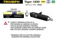 Arrow VELOCE Aluminium schwarz TRIUMPH Tiger 1200 22-23