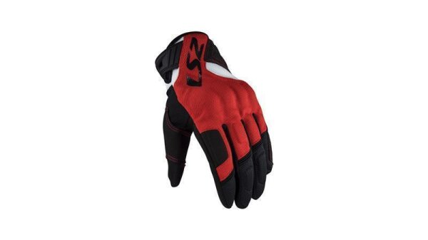 LS2 Silva Man Handschuh schwarz / rot, Gr. XL