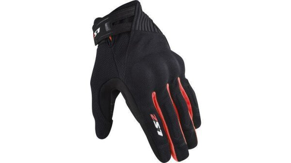 LS2 Dart II Handschuh schwarz / rot, Gr. S