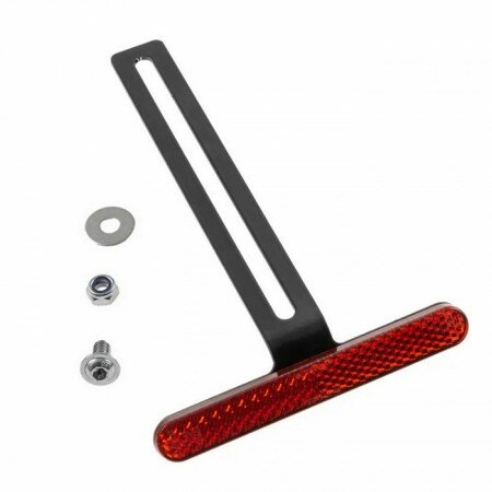 Reflektor-Set "Line" | rot | abgerundet ohne Rand mit Halter L | 100 x 13 x 6mm | 3M | E-geprüft