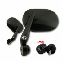 Lenkerendenspiegel "TREVI" | Alu | schwarz | M6B