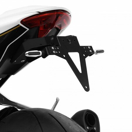 Kennzeichenhalter | TRIUMPH Speed Triple 1200RR/RS verstellbar | schwarz | inkl. Reflektorhalter