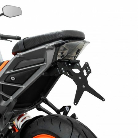 Kennzeichenhalter X-Line | KTM125/390 Duke | 24-26 verstellbar | schwarz | inkl. Reflektorhalter