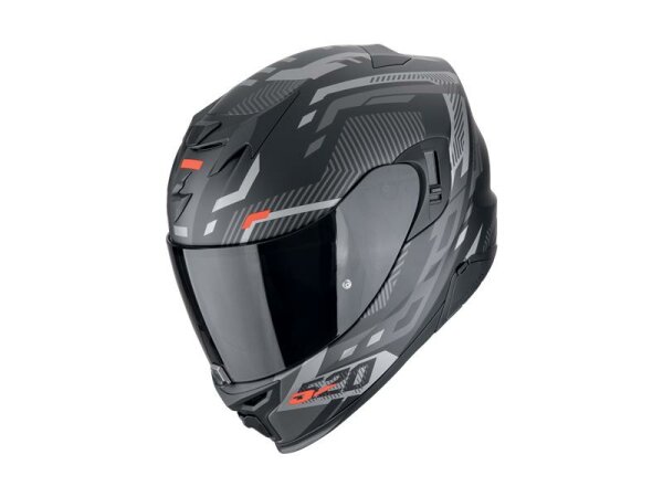 Scorpion EXO-520 Evo Air Ranka Mattschwarz-Silber-Rot