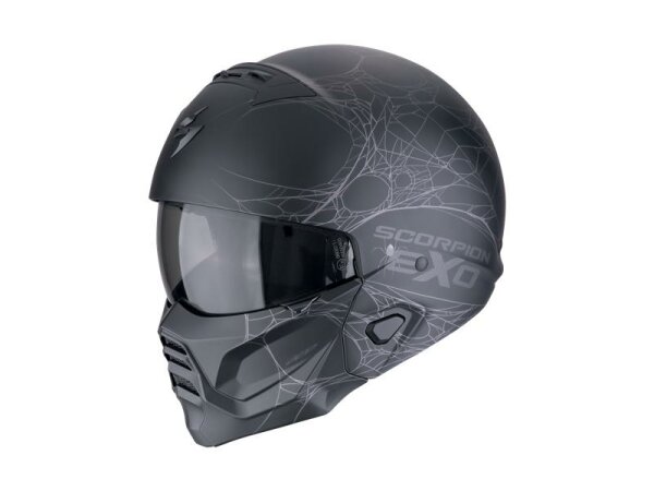 Scorpion EXO-COMBAT II SPIDERWEB Mattschwarz-Silber