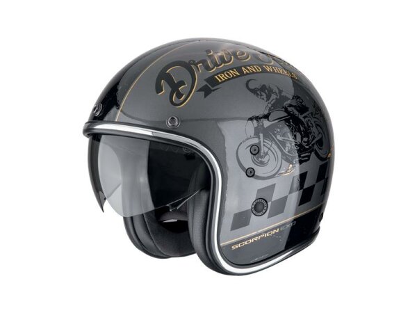 Scorpion BELFAST EVO DRIVE FAST Silber-Schwarz-Gold