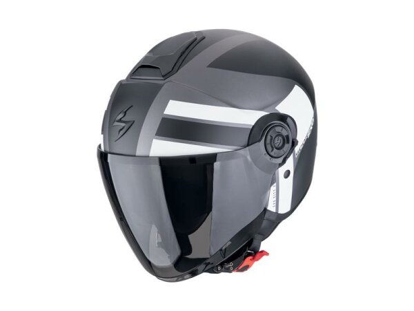 Scorpion Exo-City II Blur Mattsilber-Schwarz-Weiss