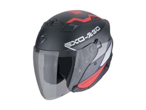 Scorpion EXO-230 Band Mattschwarz-Rot-Silber