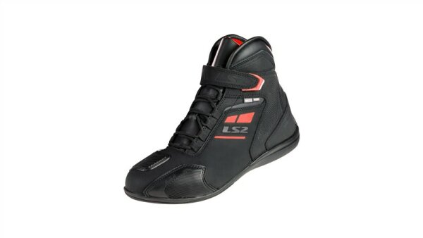 LS2 Garra WP Stiefel schwarz,rot